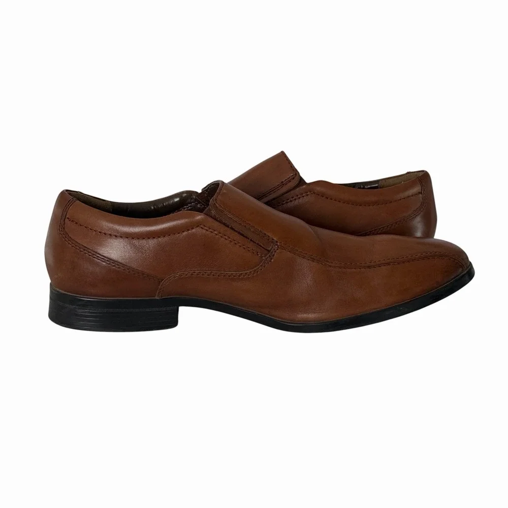 Clarks Ave Men's Brown Leather Slip On Loafer Dress Shoes Size 10.5 Casual Dress